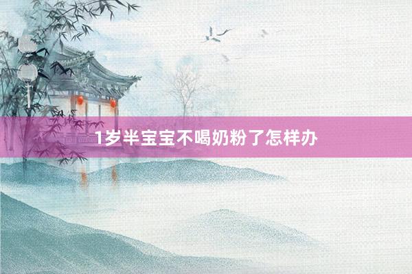 1岁半宝宝不喝奶粉了怎样办