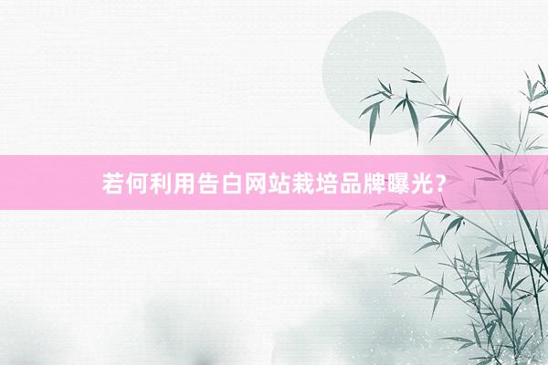 若何利用告白网站栽培品牌曝光？